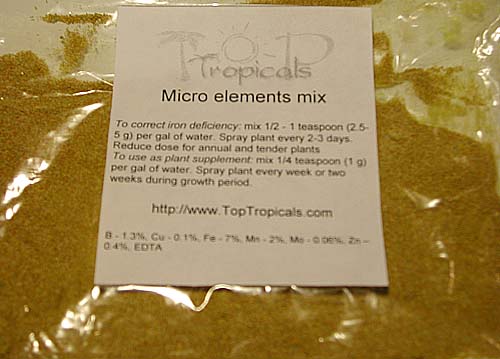Top Tropicals Plant Micronutrient mix
